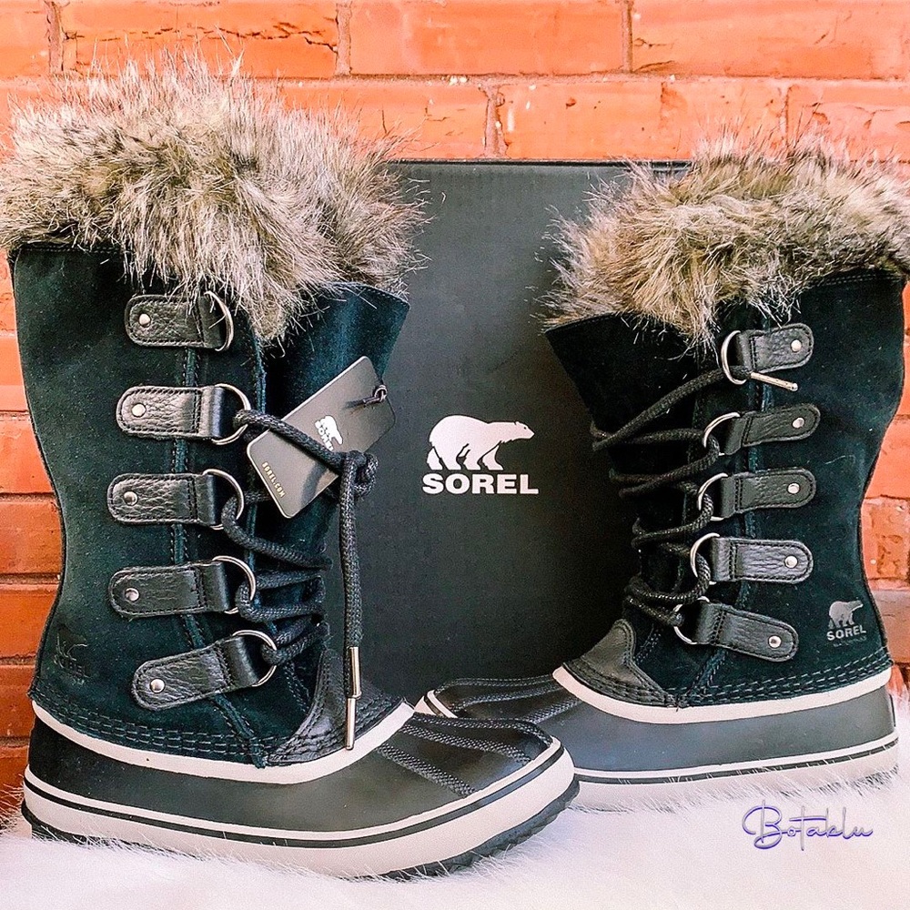 SOREL NEW! Joan of Arctic Waterproof Fur Cuff Tall Lace Up Winter Snow Boots - Picture 4 of 16